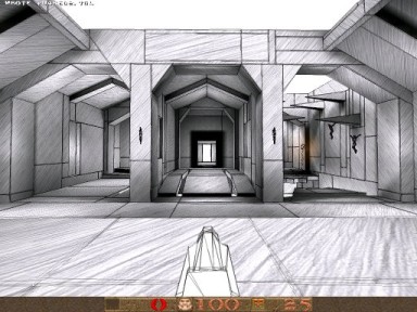 Sketch NPR Quake - Entrance Hall